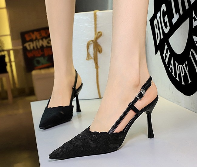 Temperament France style lace high-heeled shoes for women