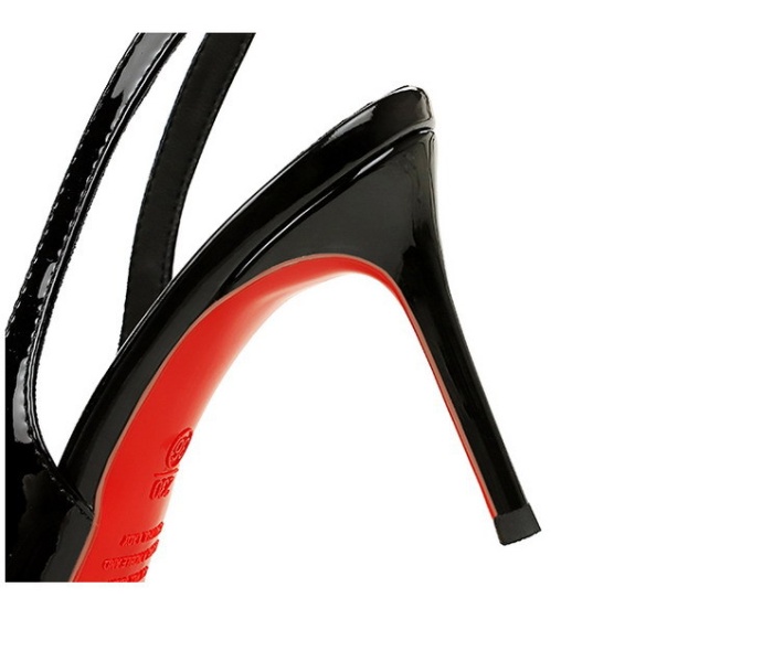 Patent leather metal summer high-heeled shoes