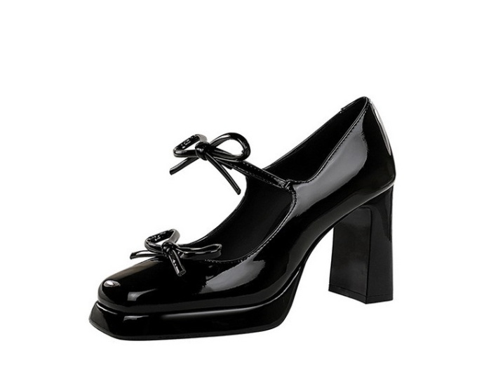 Patent leather sexy shoes European style platform