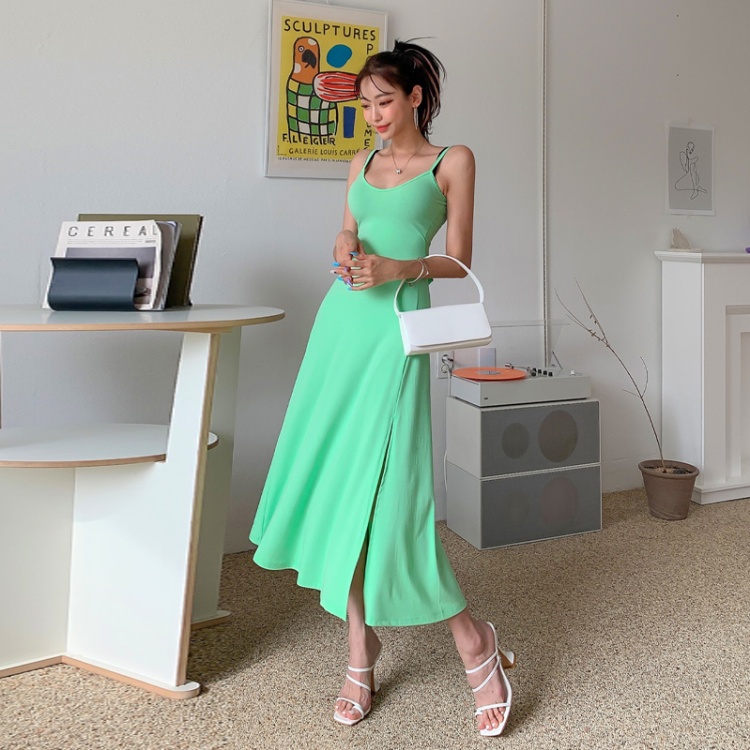 Spicegirl vacation dress Korean style split long dress