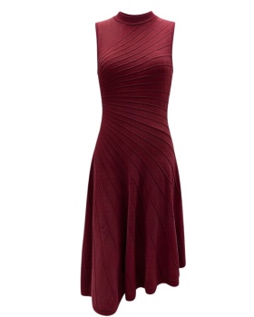 Slim elegant dress irregular vest for women