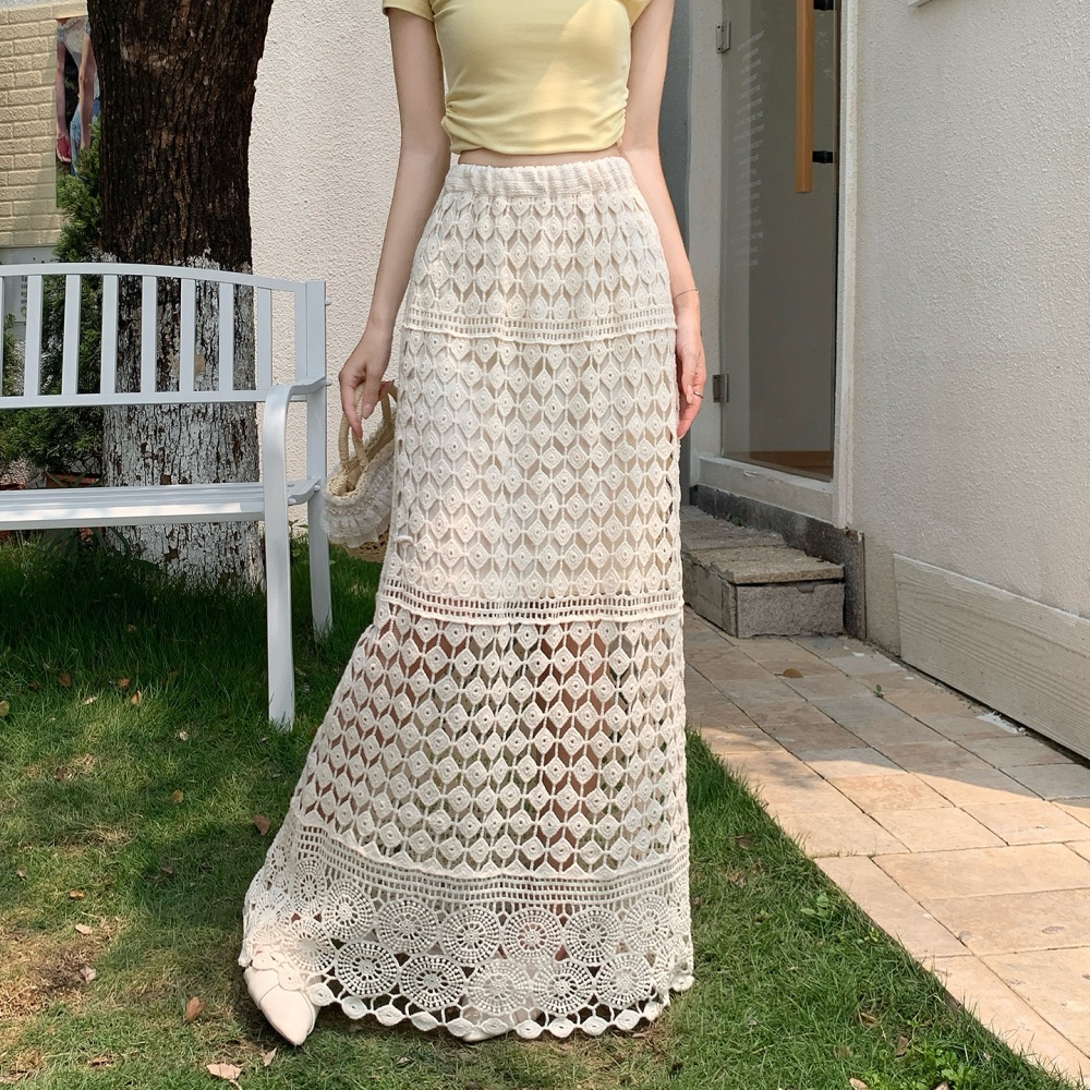 High waist long skirt straight skirt for women