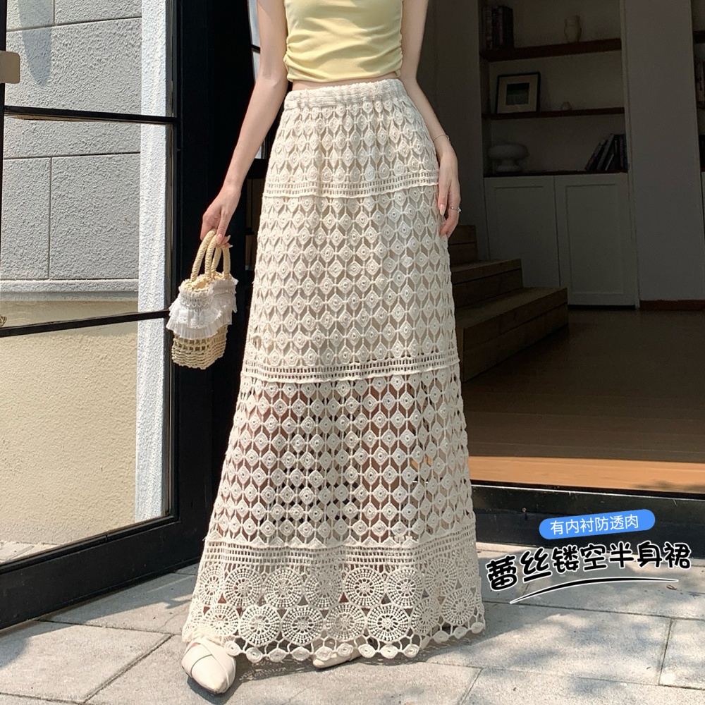 High waist long skirt straight skirt for women