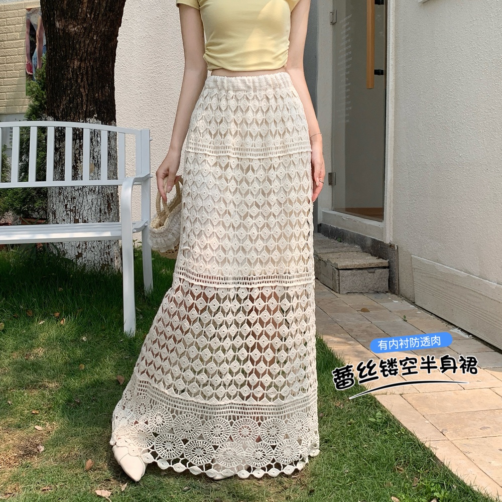 High waist long skirt straight skirt for women