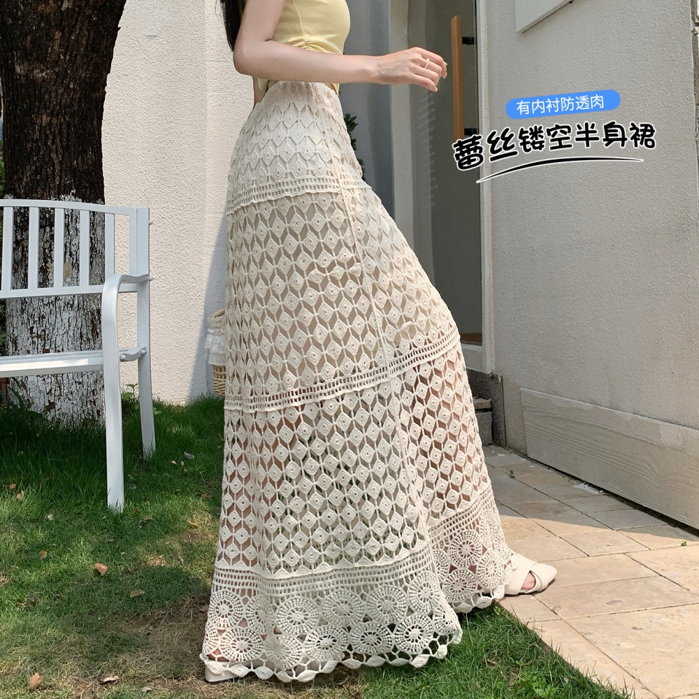 High waist long skirt straight skirt for women