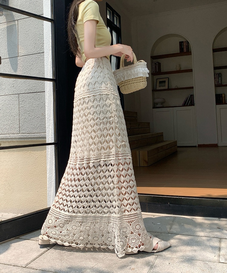 High waist long skirt straight skirt for women