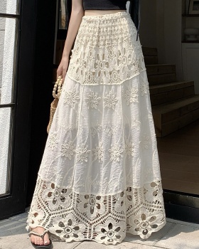 Jacquard slim skirt summer long skirt for women