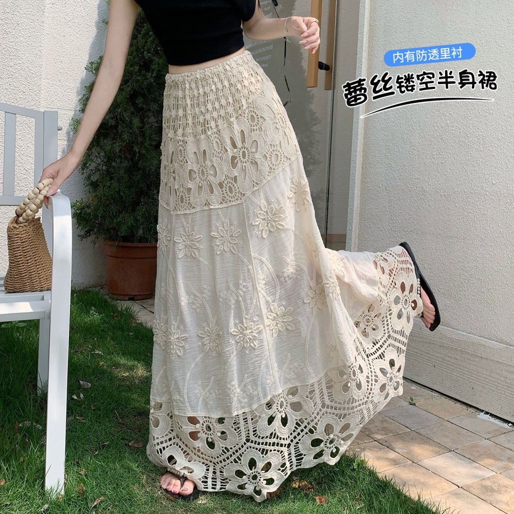 Jacquard slim skirt summer long skirt for women