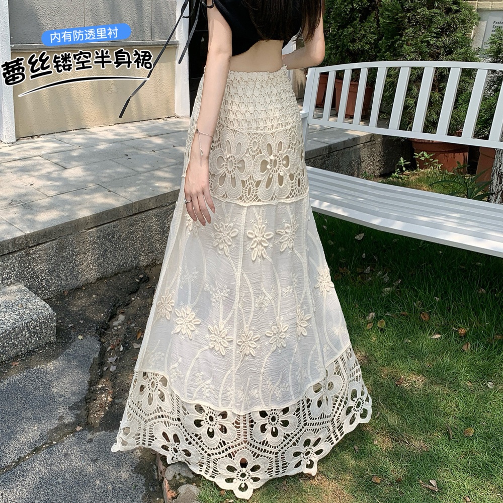 Jacquard slim skirt summer long skirt for women