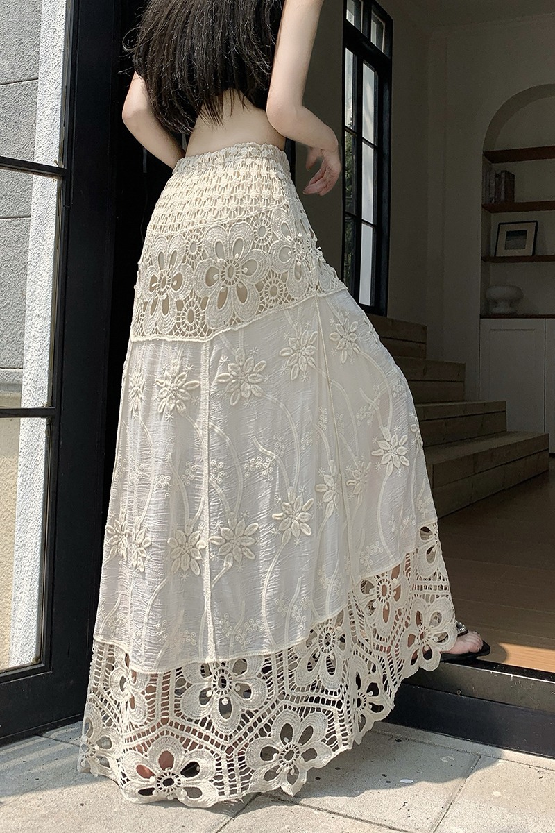 Jacquard slim skirt summer long skirt for women