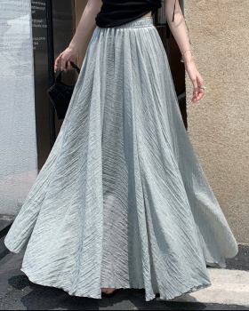 Slim long high waist pleated skirt for women
