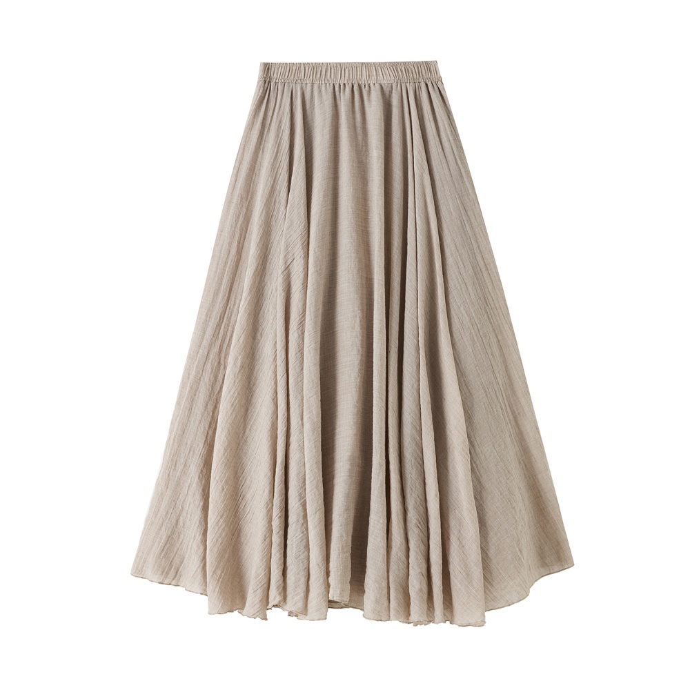 Slim long high waist pleated skirt for women