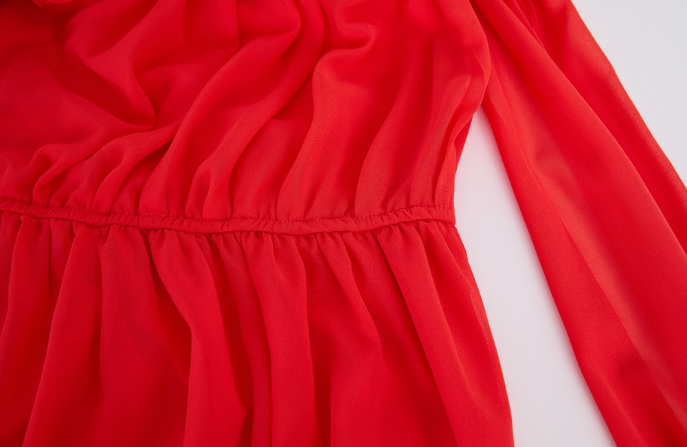 Big skirt elastic unique wrapped chest stereoscopic dress