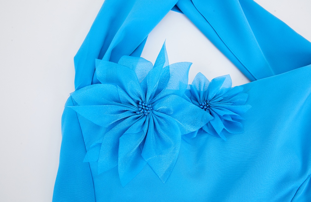 Strapless asymmetry dress sexy evening dress