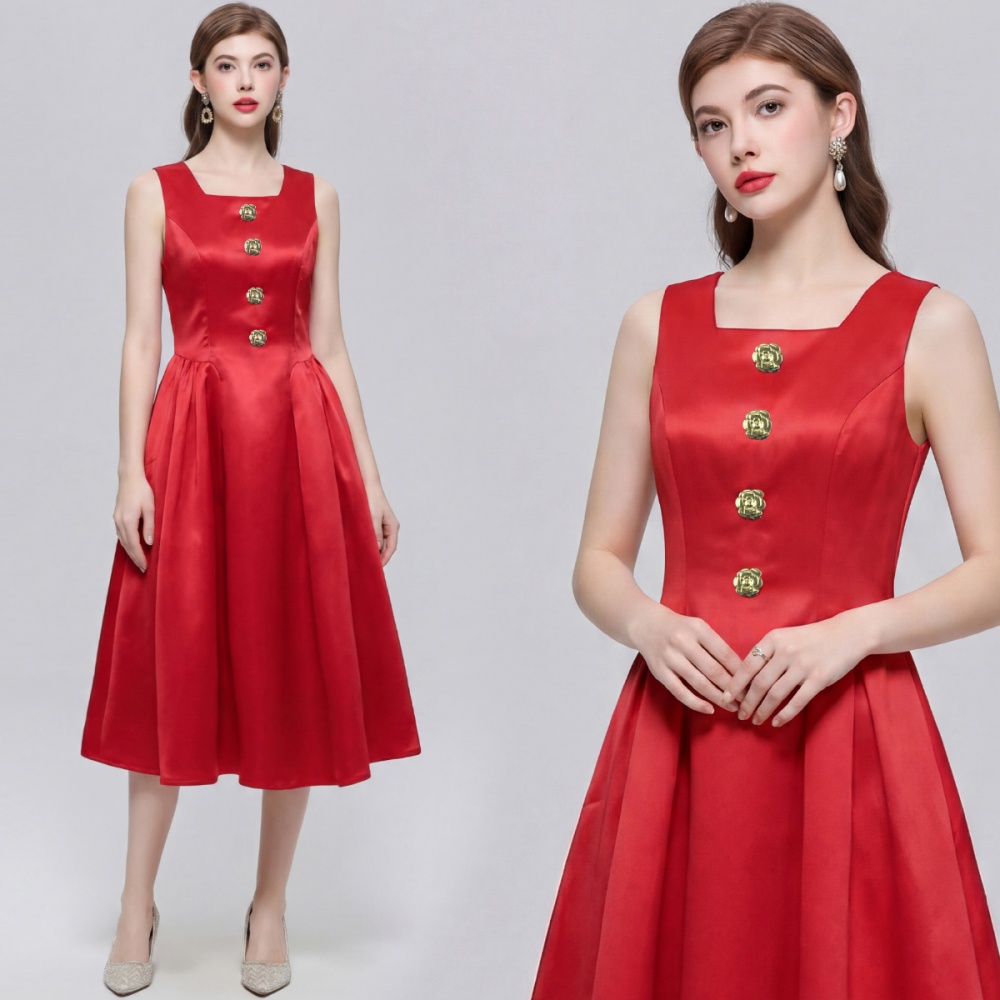 France style temperament formal dress elegant long dress