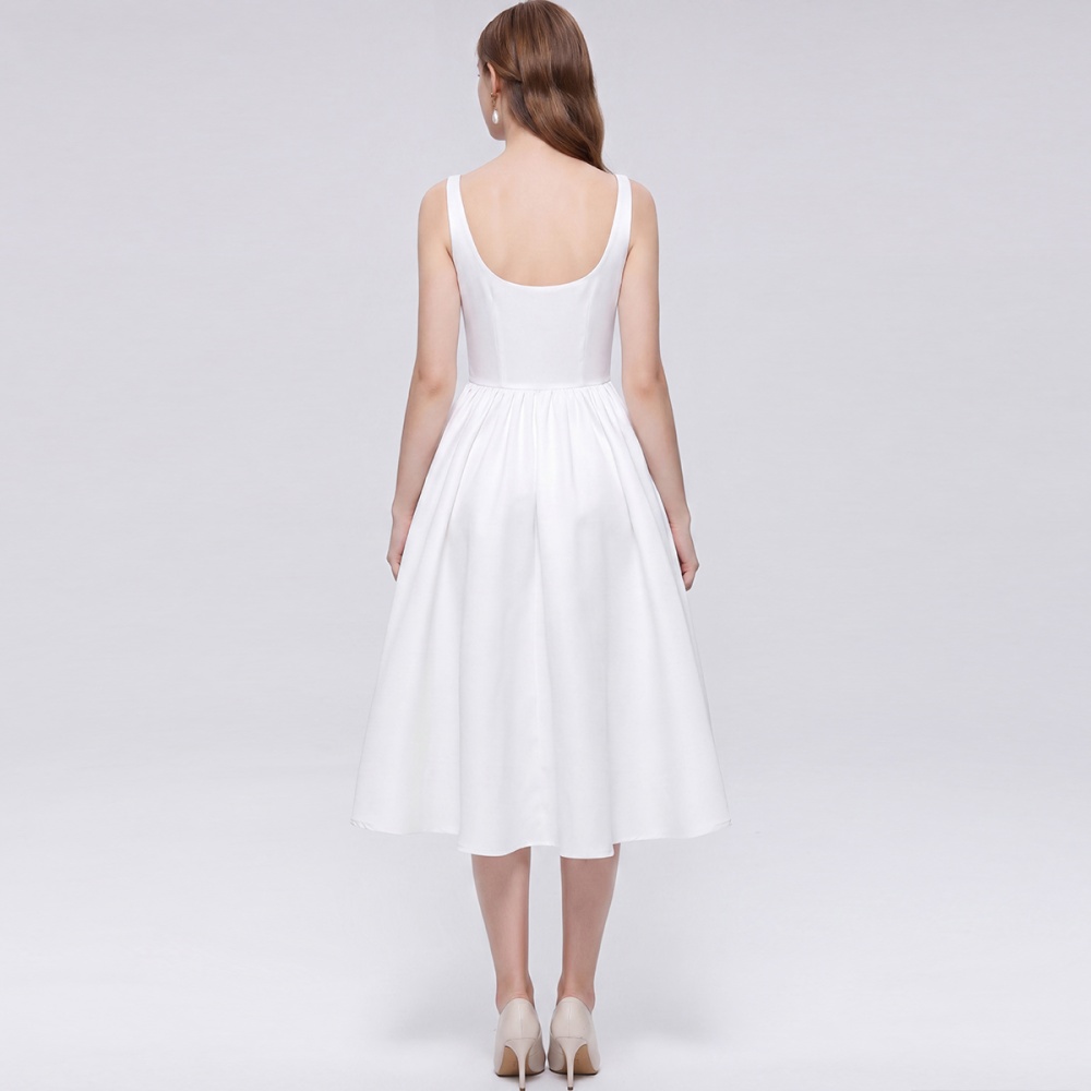 France style sleeveless formal dress sweet bow long dress