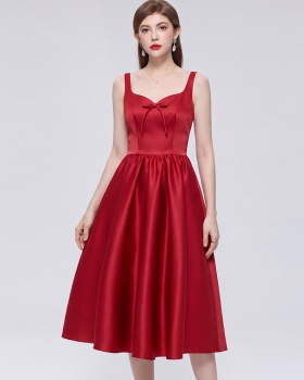 Sleeveless slim dress temperament formal dress