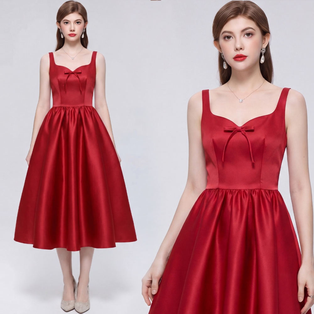 Sleeveless slim dress temperament formal dress