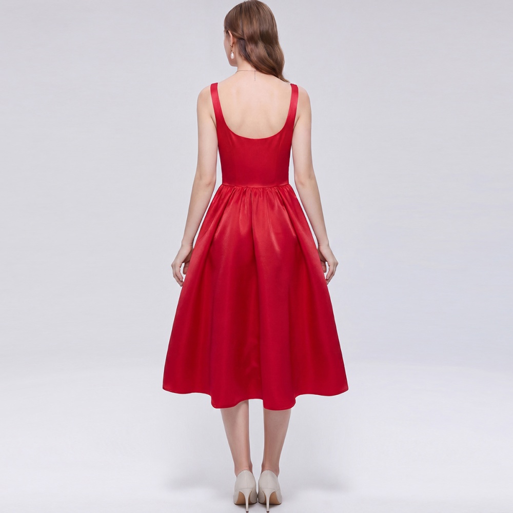 Sleeveless slim dress temperament formal dress