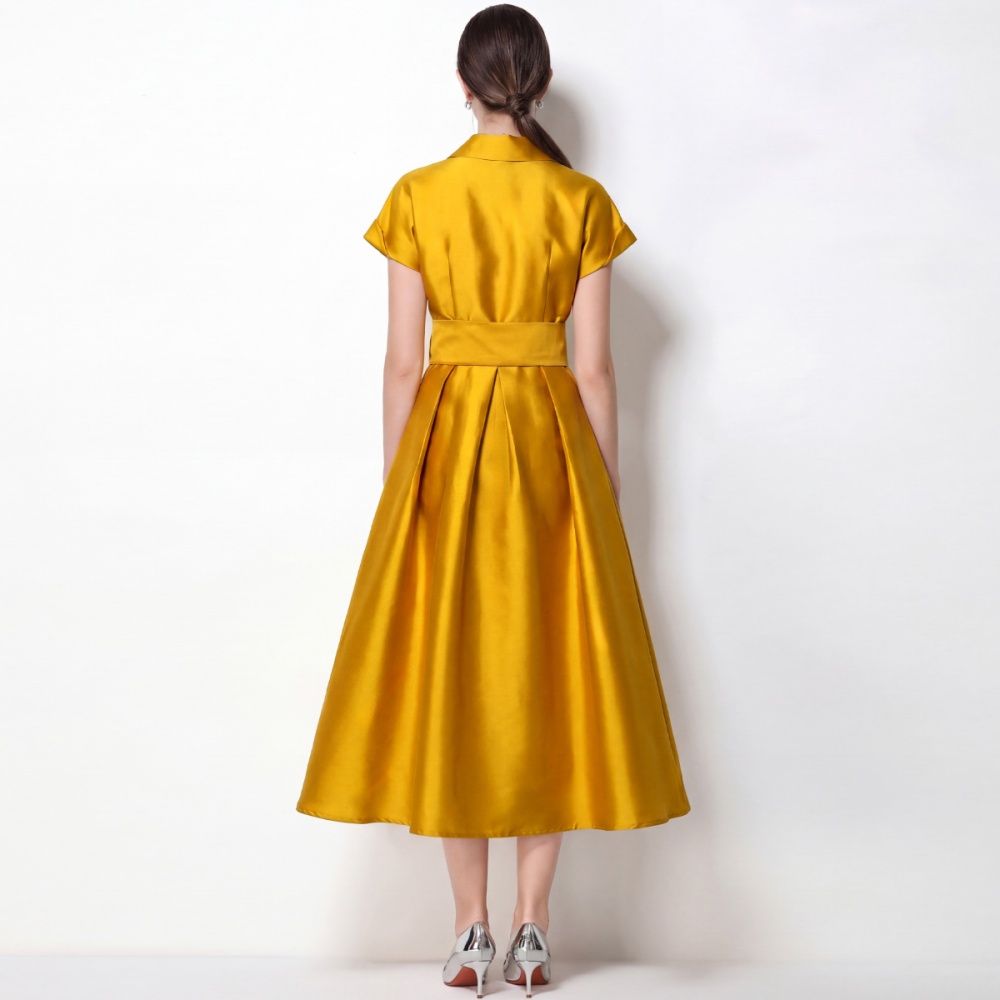 Elegant A-line business suit big skirt flowers formal dress