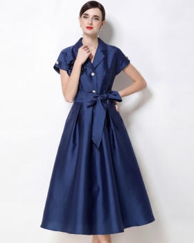 Flowers formal dress pinched waist business suit