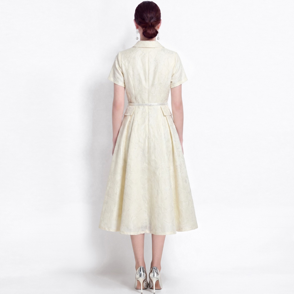 France style jacquard shirt light luxury slim dress