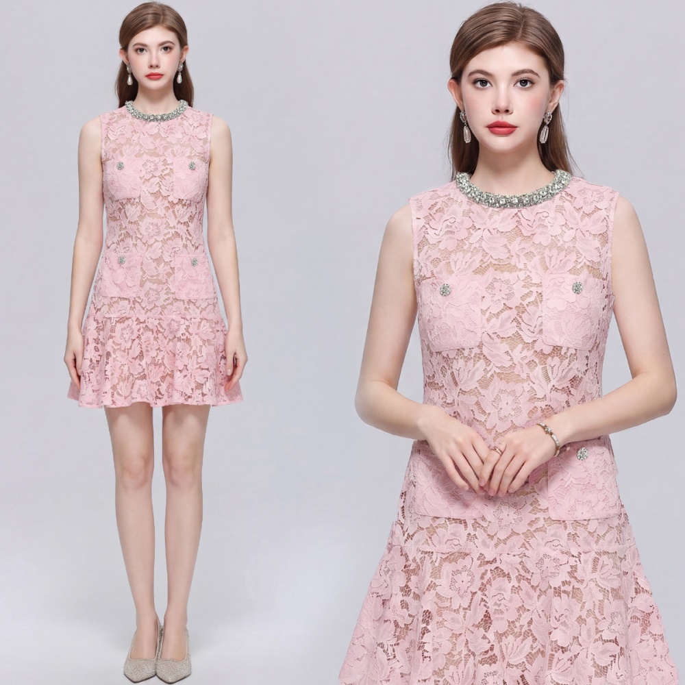 France style flowers diamond inside the ride dress