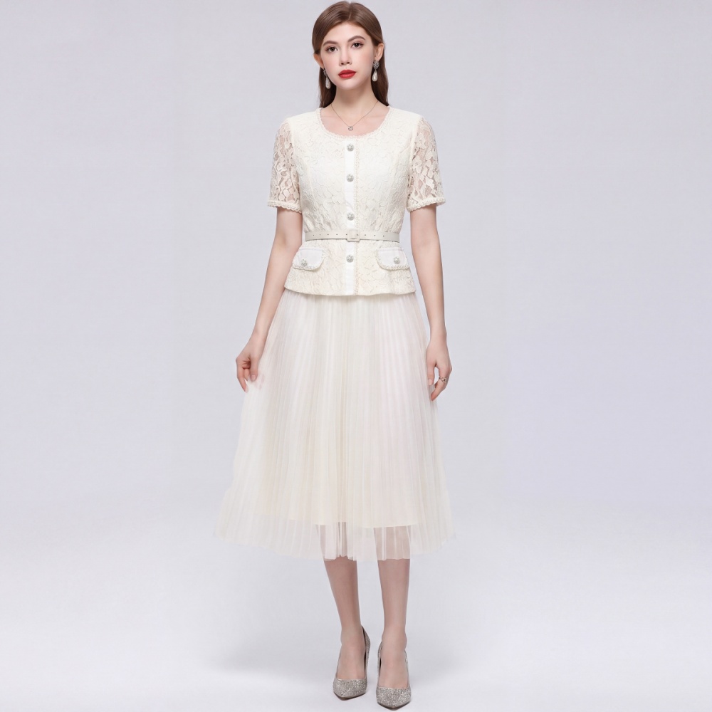 Slim France style chanelstyle short sleeve dress