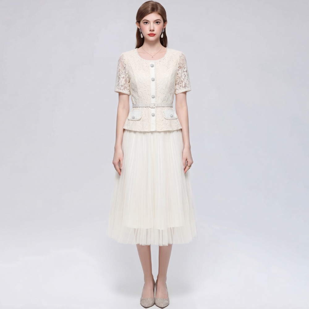 Slim France style chanelstyle short sleeve dress