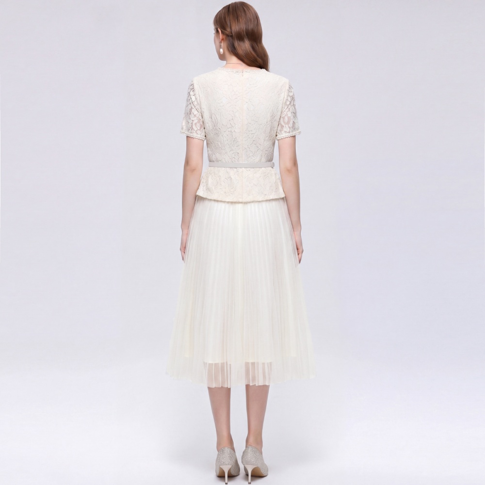 Slim France style chanelstyle short sleeve dress