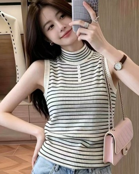 Stripe summer sweater Casual show young tops for women