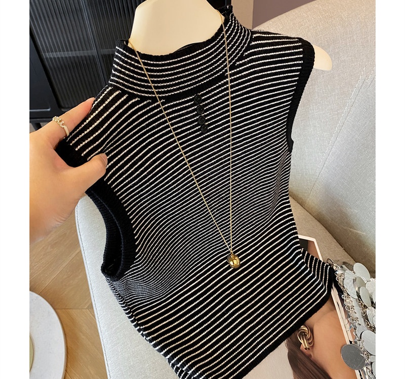Stripe summer sweater Casual show young tops for women