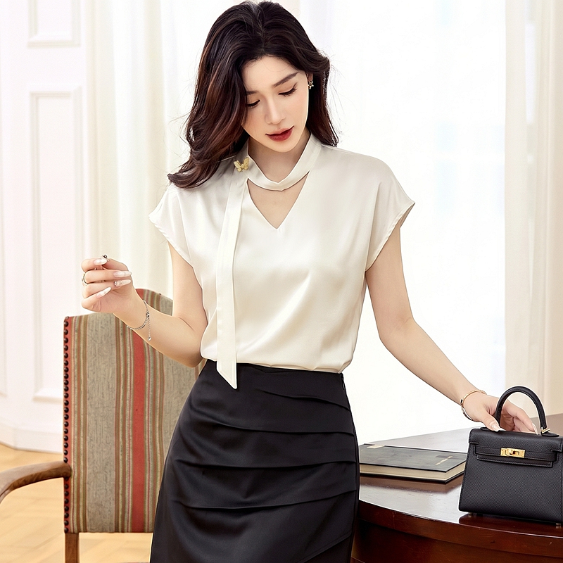 France style profession tops commuting shirt for women