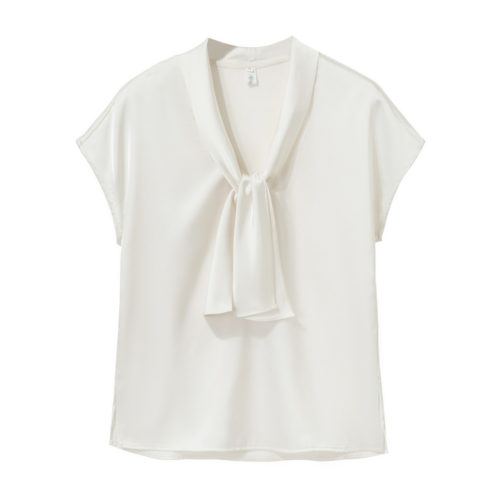 Temperament France style shirt summer satin tops for women