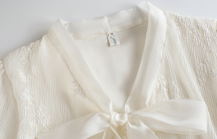 France style short sleeve shirt embroidered summer tops