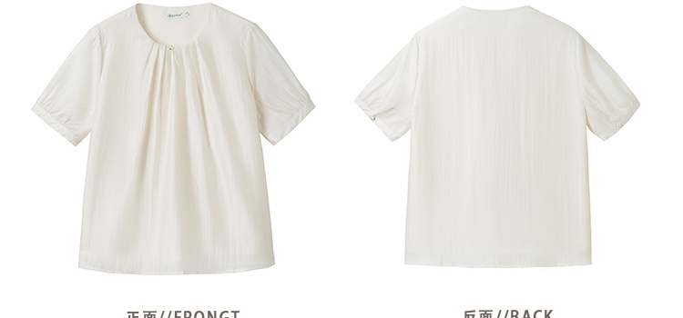 Unique summer tops loose round neck shirt for women