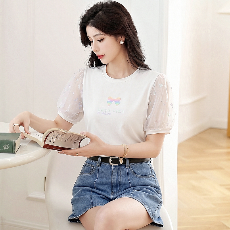 Sweet short sleeve T-shirt summer Casual tops