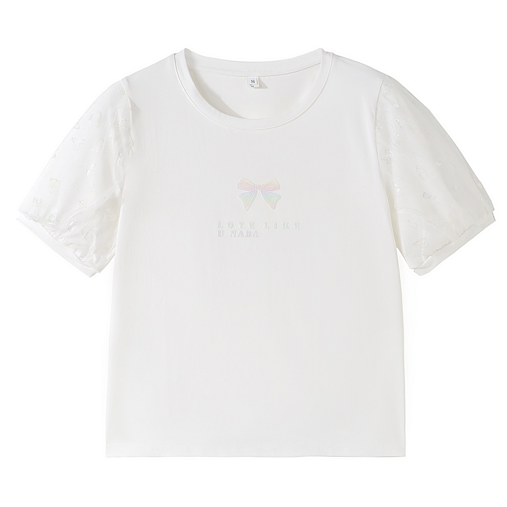 Sweet short sleeve T-shirt summer Casual tops