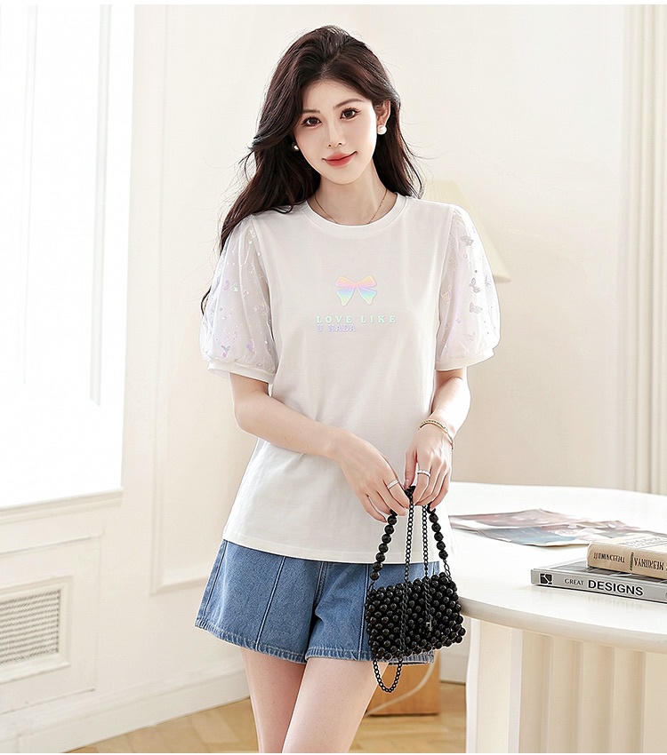 Sweet short sleeve T-shirt summer Casual tops