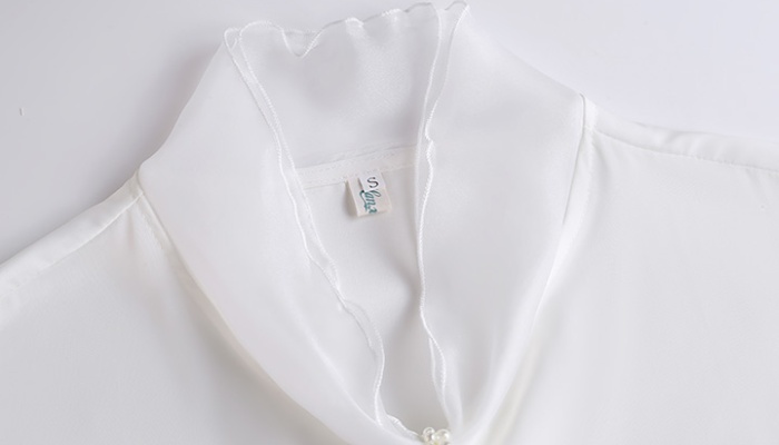 Chiffon summer short sleeve temperament splice shirt