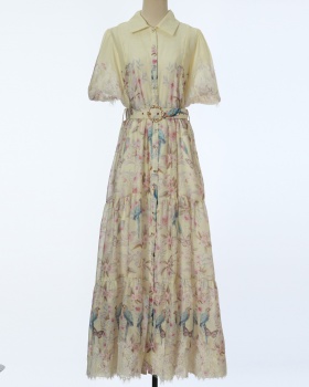 Big skirt colors long dress lace dress for women