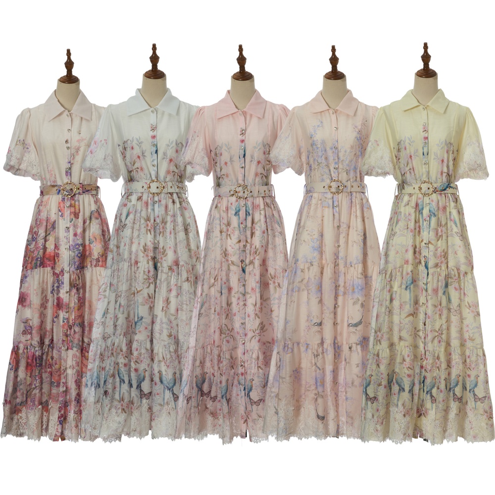 Big skirt colors long dress lace dress for women