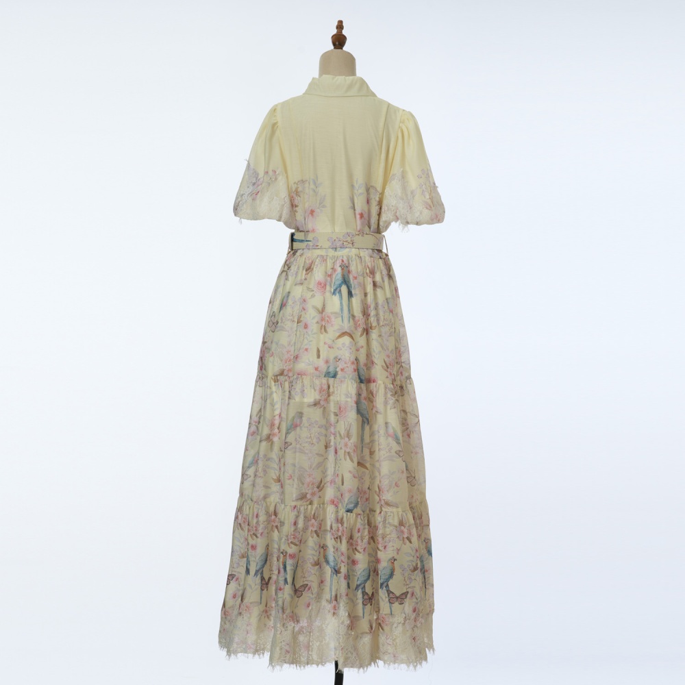Big skirt colors long dress lace dress for women