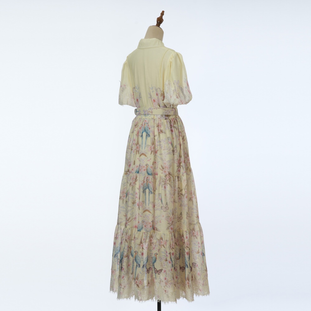 Big skirt colors long dress lace dress for women