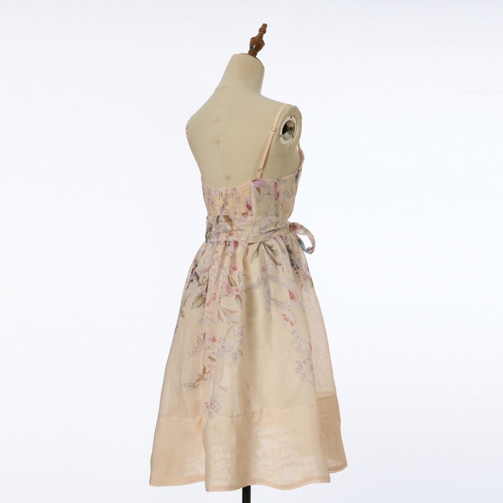 Pinched waist sling dress short big skirt Sexy underwear