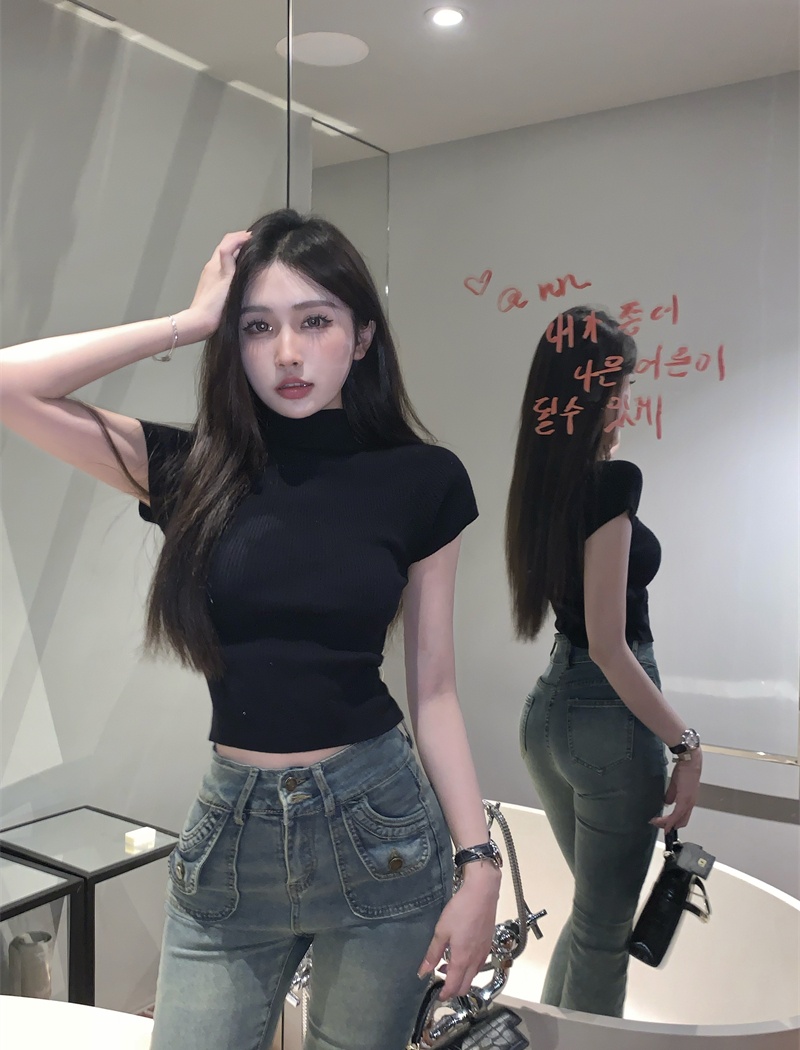 Short sleeve Korean style T-shirt all-match simple tops