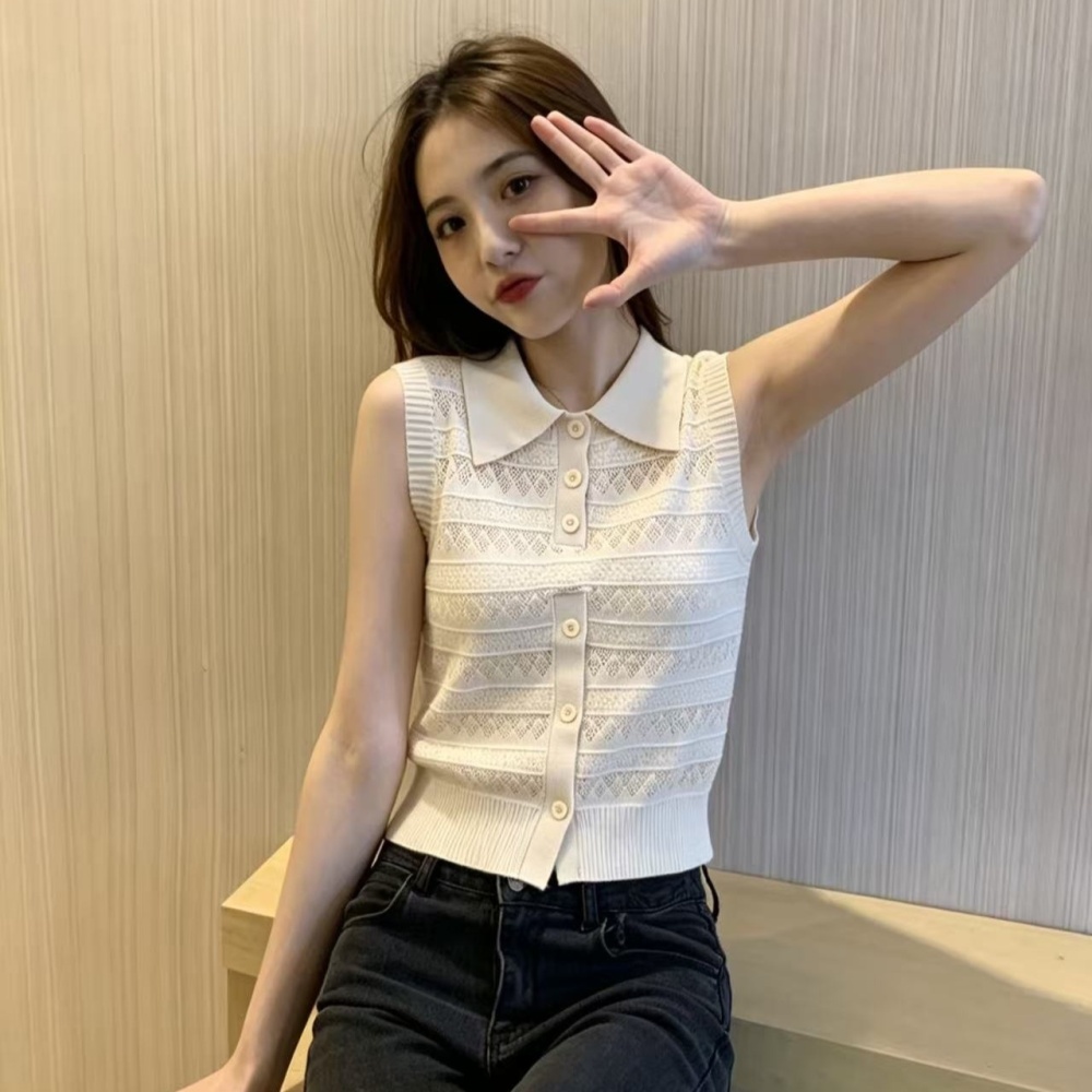 Ice silk Korean style summer slim wears outside vest