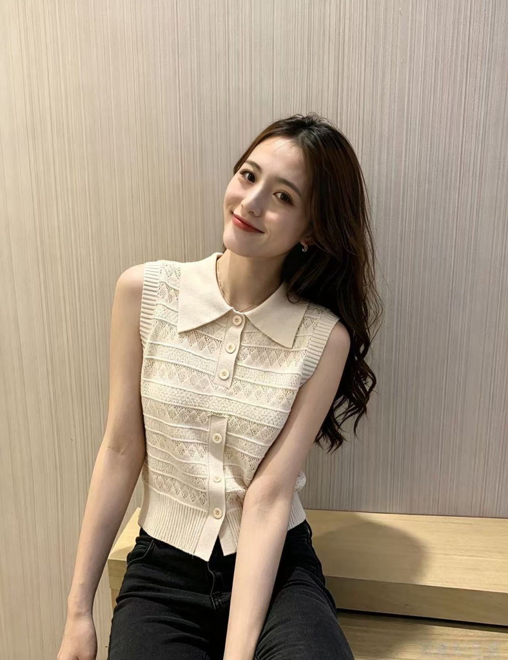 Ice silk Korean style summer slim wears outside vest