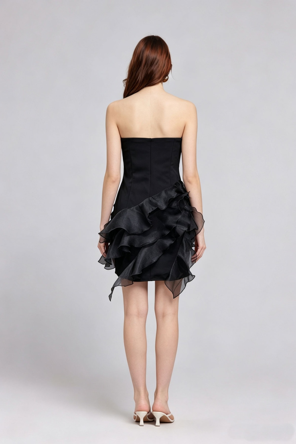 Package hip lotus leaf edges formal dress slim dress