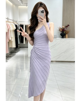 Knitted France style slim summer package hip dress